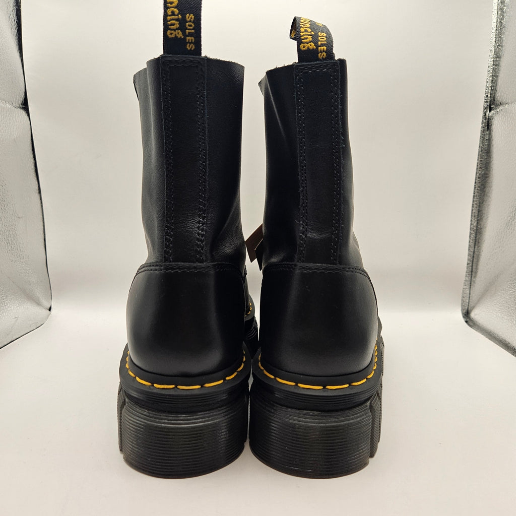DR MARTENS WOMEN'S 10 AUDRICK BLACK NAPPA LEATHER 8 EYE PLATFORM BOOT NWOB