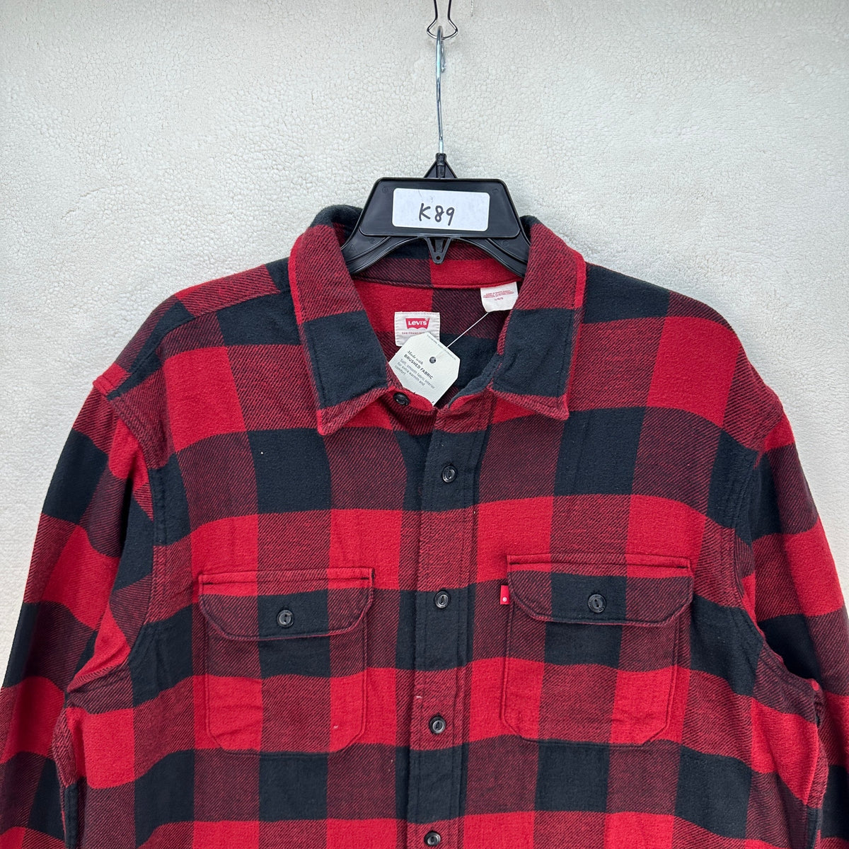 LEVI'S MEN'S XLARGE CLASSIC WORKER SHIRT ALBANY BIKING RED