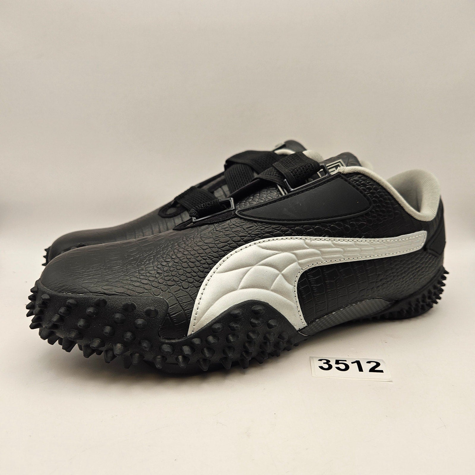 PUMA X A$AP ROCKY MEN'S 8.5 BLACK CROC MOSTRO 404408-01 SILVER CARBON NWOB