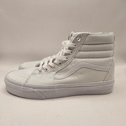 VANS WOMEN'S 7 SK8 HI CANVAS HI TOP SKATEBOARDING SNEAKERS TRIPLE WHITE