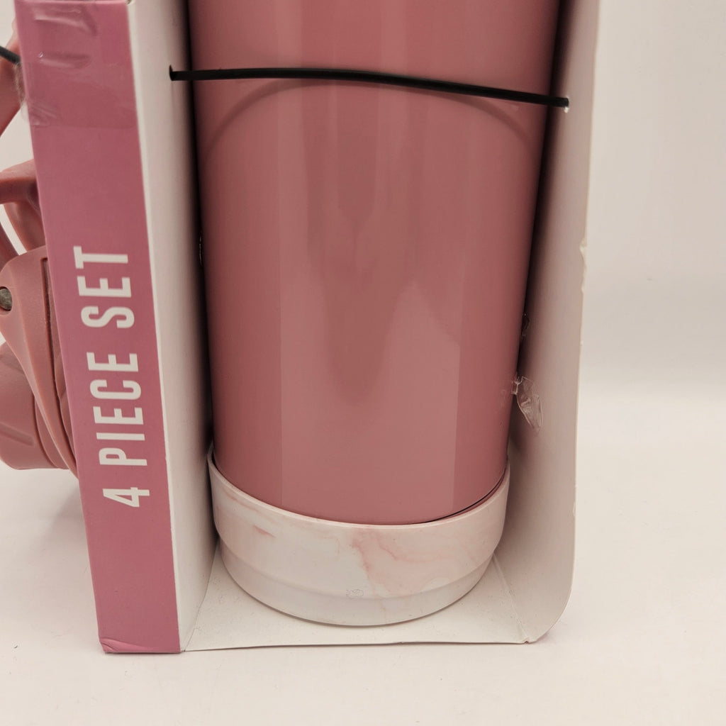 HYDRAGEAR 32oz ZENITH TUMBLER 4 PIECE PINK WATER BOTTLE NIB
