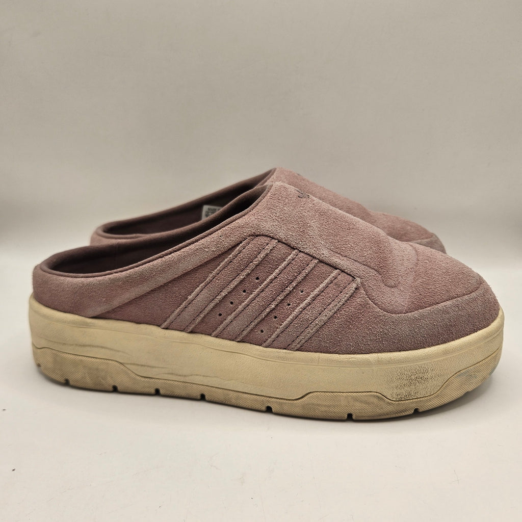 ADIDAS ORIGINAL WOMEN'S 7 ADIFOM STAN MULE BLIS PINK SUEDE SLIP ON CLOGS
