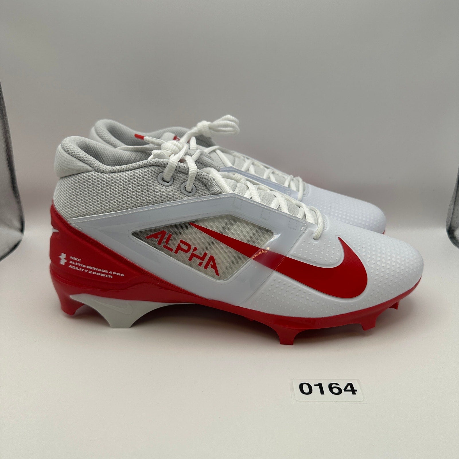 NIKE Men's 10 Alpha Menace 4 PRO Red/White FD7037-102