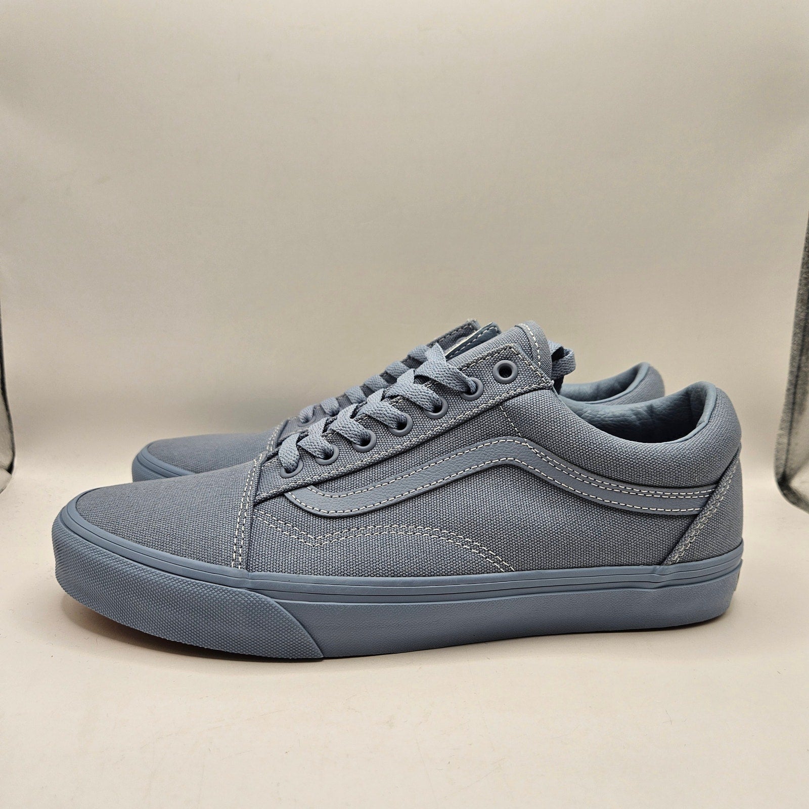 VANS MEN'S 9.5 OLD SKOOL PASTEL MONO DUSTY BLUE LOW TOP SNEAKER NWOB