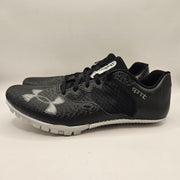 UNDER ARMOUR MEN'S 10 KICK SPRINT TRACK SPIKES BLACK WHITE 3025461-002