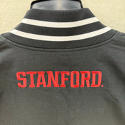 NIKE X STANFORD WOMEN'S LARGE FOOTBALL JACKET QUILTED FLEECE BLACK