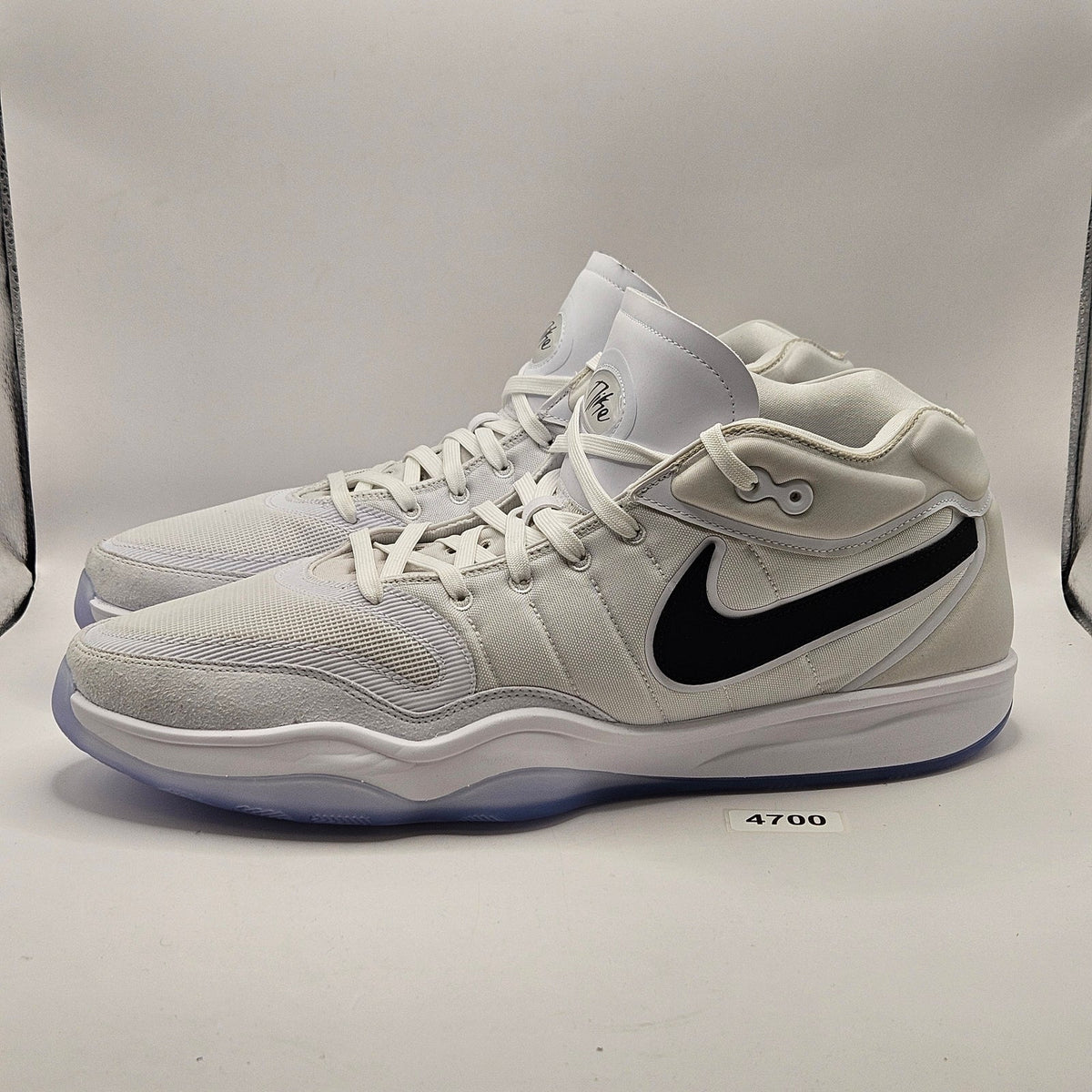 NIKE MEN'S 17 AIR ZOOM GT HUSTLE 2 WHITE BLACK BASKETBALL SNEAKER DX9190-100