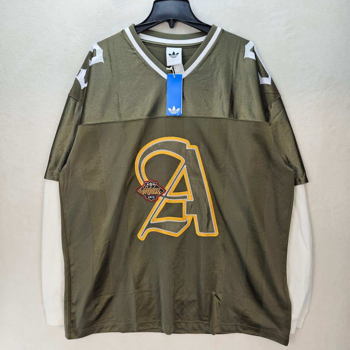 ADIDAS MEN'S XLARGE ORIGINALS TREFOIL OG 2 IN 1 JERSEY OLIVE STRATA KS5329