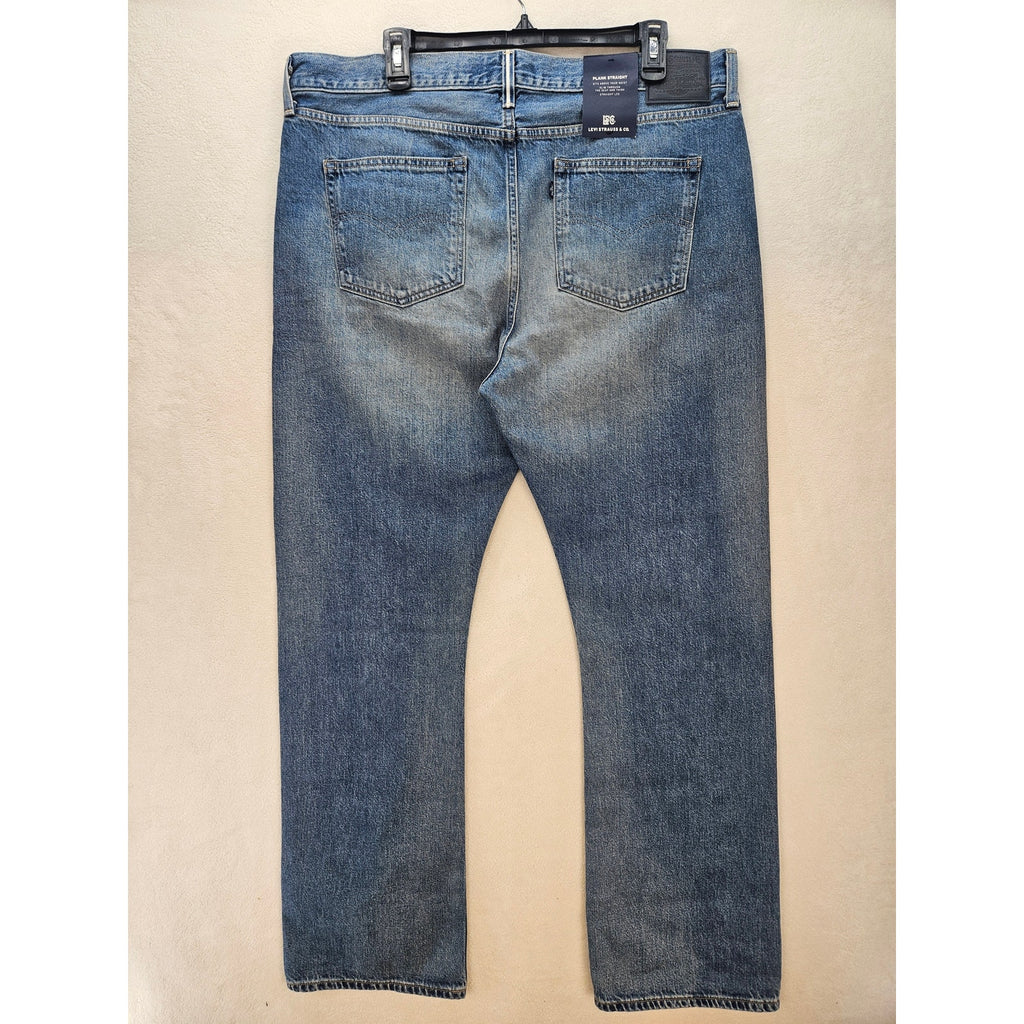 LEVIS WOMEN'S 34X32 JAPANESE MADE SELVEDGE PLANK STRAIGHT FIT NWT