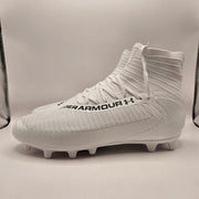 UNDER ARMOUR MEN'S 11.5 BLUR PRO FOOTBALL CLEATS WHITE BLACK 3028000-102
