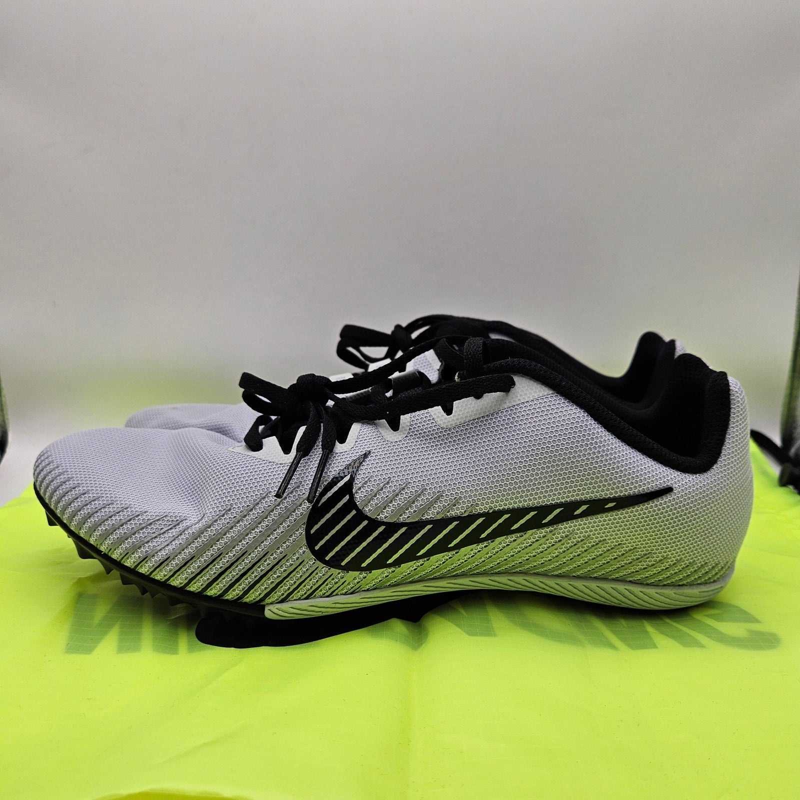 NIKE MEN'S 11.5 ZOOM RIVAL S 9 TRACK & FIELD SPRINT SPIKES GRY BLK AH1020-005
