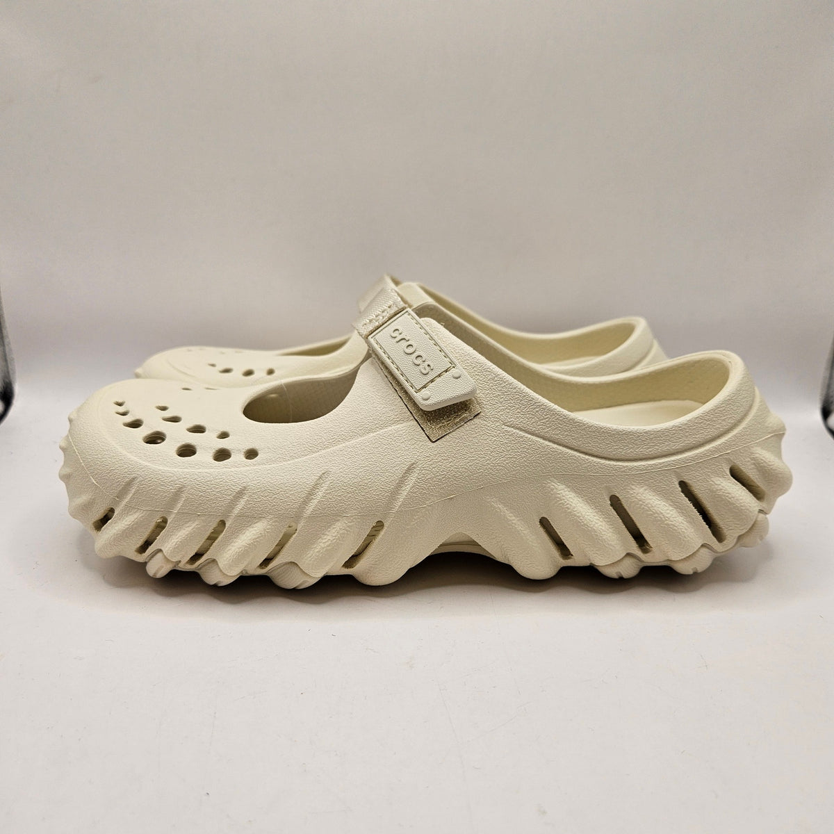 CROCS WOMEN'S 8 ECHO MARY JANE CLOG BONE WHITE 211996-2MD TERRAIN