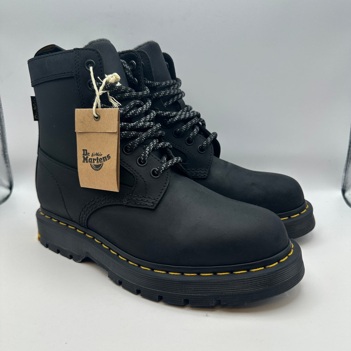 DR MARTENS Women's 7 1460 TRINITY Boot Black/Yellow