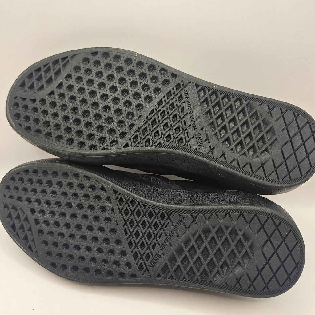 VANS X FAST & LOOSE MEN'S 8 BMX SLIP ON BLACK GRAY CANVAS NWOB