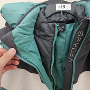 SPYDER WOMEN'S LARGE 3 IN 1 INTERCHANGE SKI JACKET SEA GLASS GRAY HOODED NWT