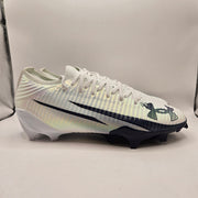 UNDER ARMOUR MEN'S 11.5 BLUR PRO FOOTBALL CLEATS WHITE MIDNIGHT NAVY 3028220-103