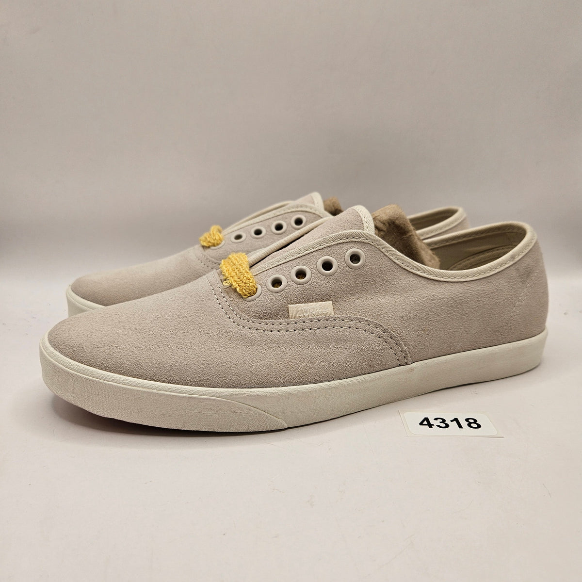 VANS WOMEN'S 9 AUTHENTIC LOW PRO FAT LACE TURTLEDOVE YARROW SUEDE BEIGE