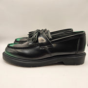 DR MARTENS WOMEN'S 9 ADRIAN TASSEL ARCADIA GREEN BLACK RUB OFF LEATHER LOAFERS