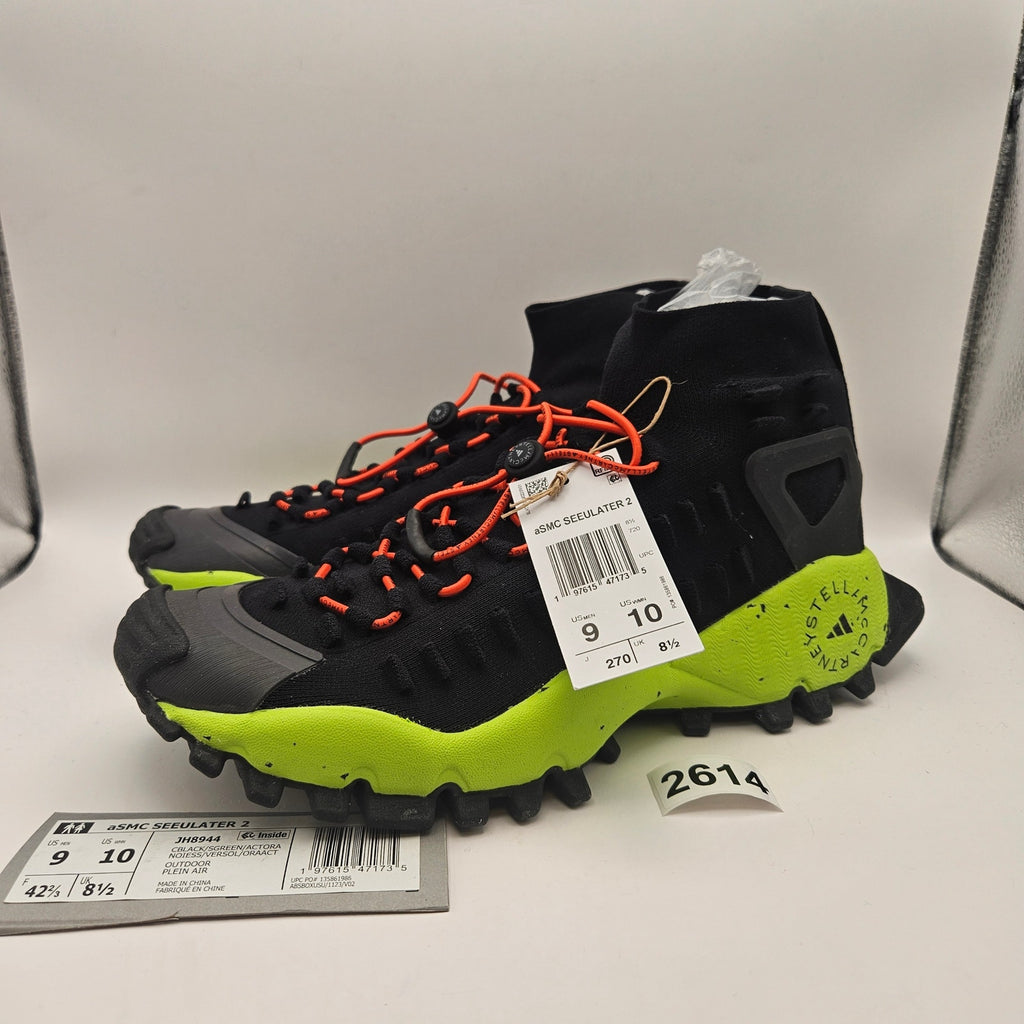 ADIDAS X STELLA MCCARTNEY SEEULATER 2 JH8944 MEN'S 9 BLACK RUNNING SHOE JH8944