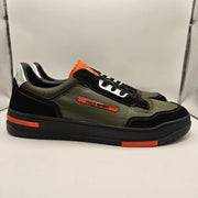 RALPH LAUREN POLO MEN'S 15 PS300 LEATHER PANEL LO TOP SNEAKER OLIVE GREEN NWOB