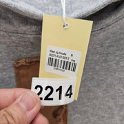 MNML MEN'S SMALL GREY MASH UP UTILITY PULLOVER HOODIE NWT