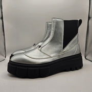 SOREL WOMEN'S 12 CARIBOU X BOOT CHELSEA SILVER BLACK NIB NL5014-034