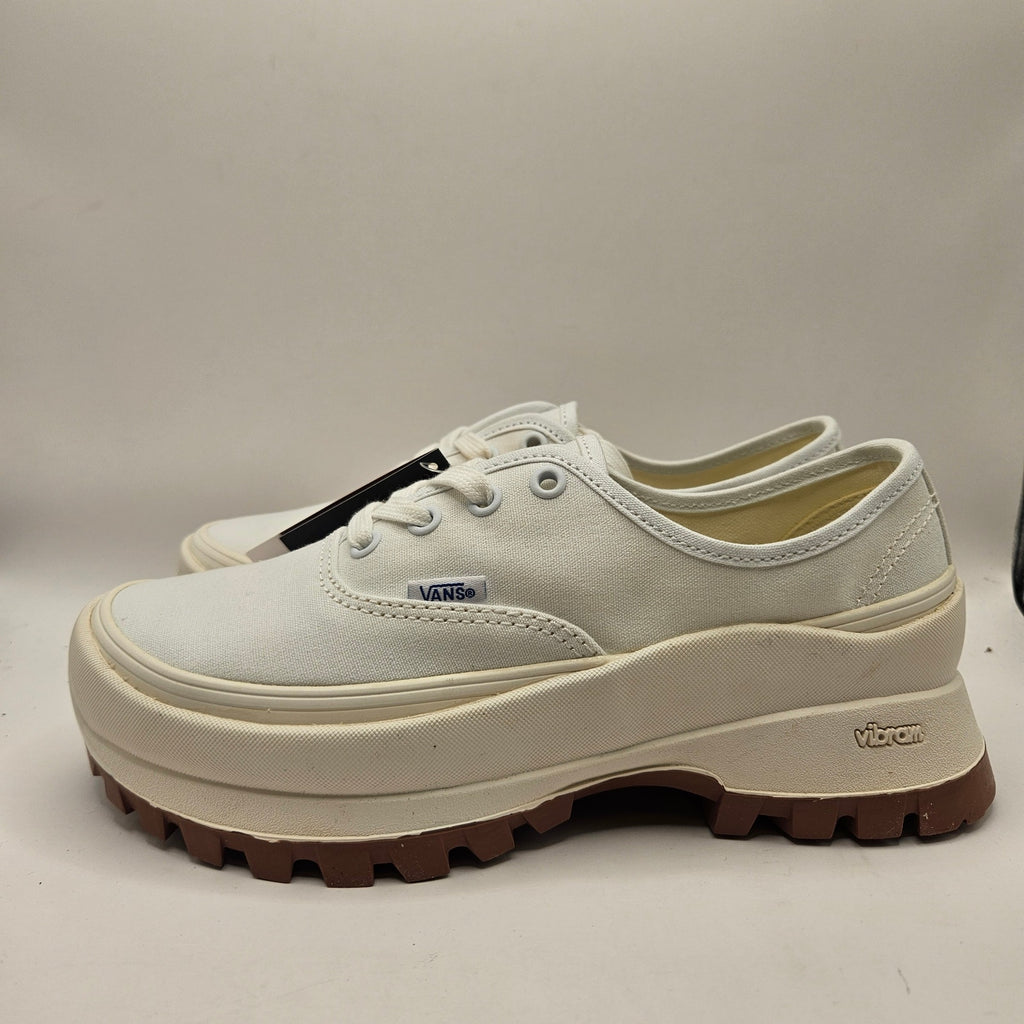 VANS WOMEN'S 8 AUTHENTIC VIBRAM SOLE TRUE WHITE LOW TOP NWOB