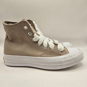CONVERSE WOMEN'S 7.5 CHUCK 70 TRANSLUCENT PATCH HI SNEAKER PAPYRUS DUNE A13430C
