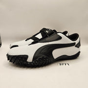 PUMA MOSTRO MEN'S 8 PERFORATED LEATHER PACK SNEAKERS WHITE BLACK 397331-01