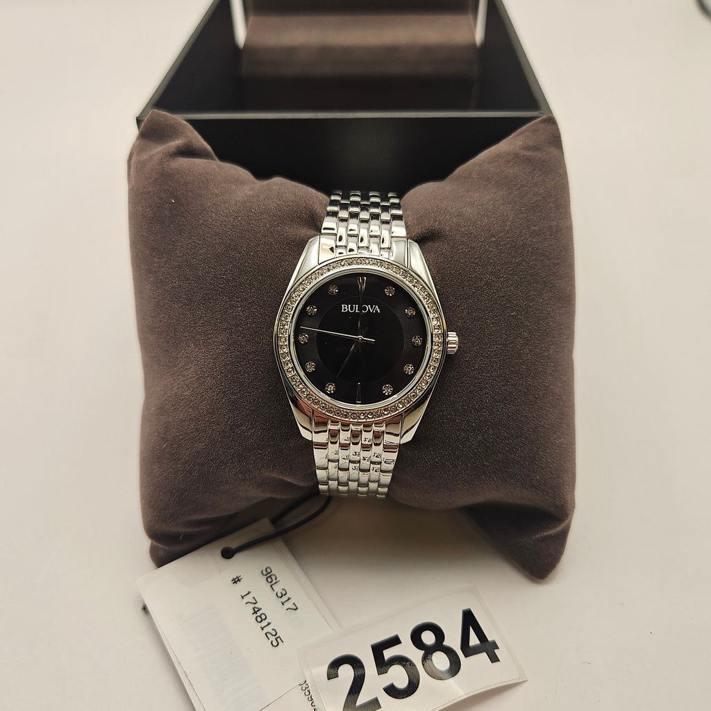 BULOVA WOMEN'S CLASSIC CRYSTAL STAINLESS STEEL QUARTZ WATCH 96L317