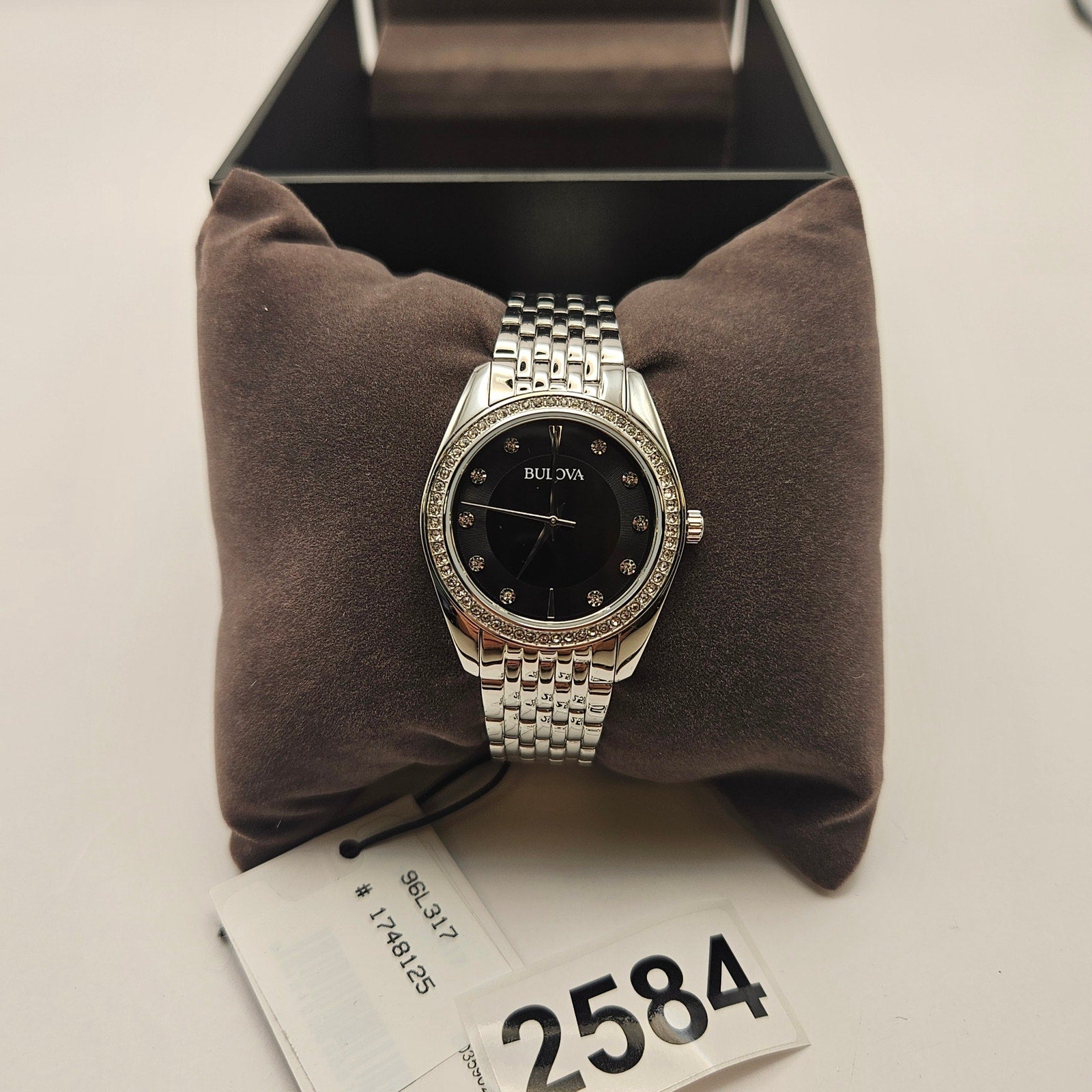 BULOVA WOMEN'S CLASSIC CRYSTAL STAINLESS STEEL QUARTZ WATCH 96L317
