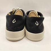 OLUKAI MEN'S 9.5 TRADEWIND BLACK LAVA ROCK LIGHTWEIGHT CANVAS COMFORT SHOES NWOB