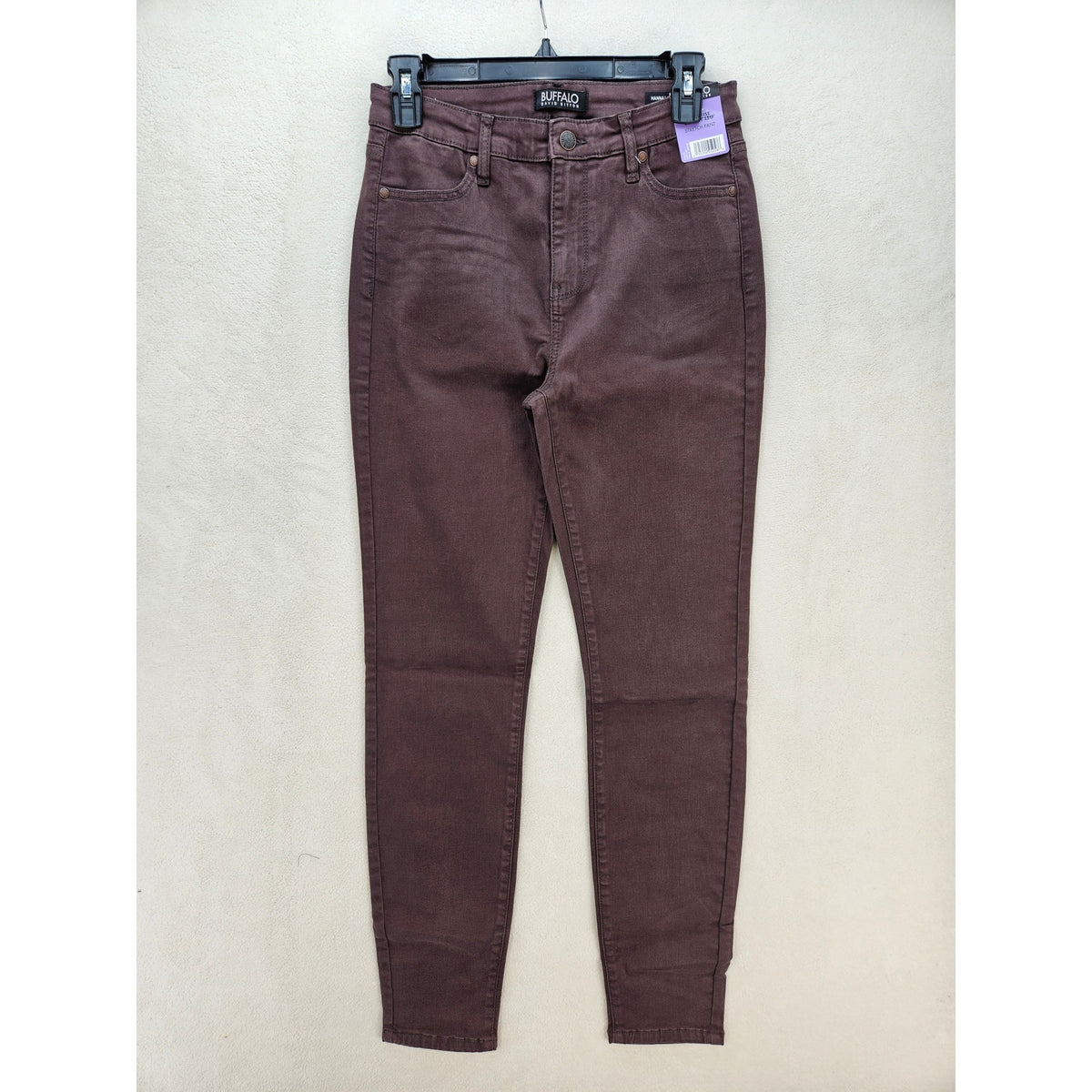 BUFFALO DAVID BITTON WOMEN'S 4 HIGH RISE SKINNY LEG STRETCH PANT DARK OAT NWT
