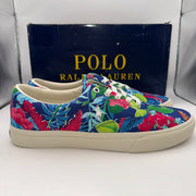 Polo Ralph Laurent Mens sz 13 D Keaton Pony Low top Laced Sneaker Floral Canvas