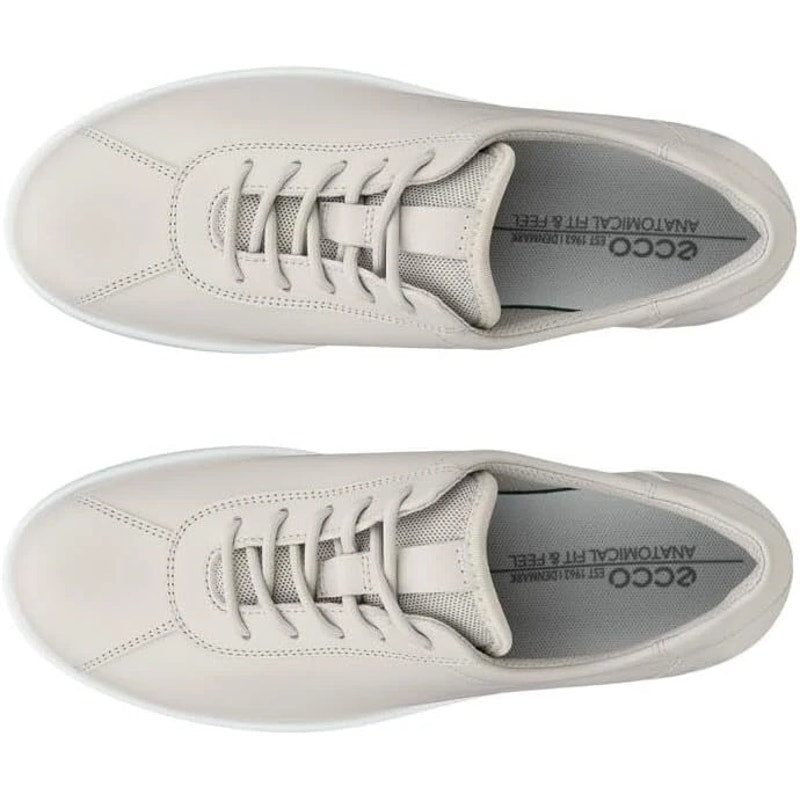 ECCO WOMEN'S 41 TRAVEL WITH LACE UP GRAVEL GREY WHITE SNEAKER NIB