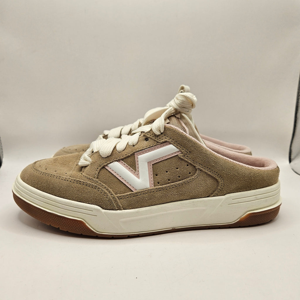 VANS WOMEN'S 9 UPLAND MULE POP PINK SUEDE SLIP ON SHOE NWOB