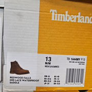 TIMBERLAND MEN'S 13 REDWOOD FALLS WATERPROOF MID LACE SADDLE TB1A44MYF13