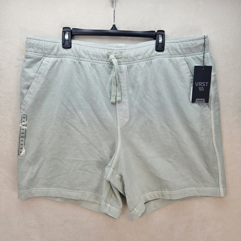 VRST MEN'S XXL WASHED TWILL TERRY SIMPLE SHORT MUTED MINT NWT