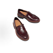ECCO WOMEN'S 39 METROPOLE OSLO LOAFER MADE IN PORTUGAL NIB DARK RUBY 23285361291