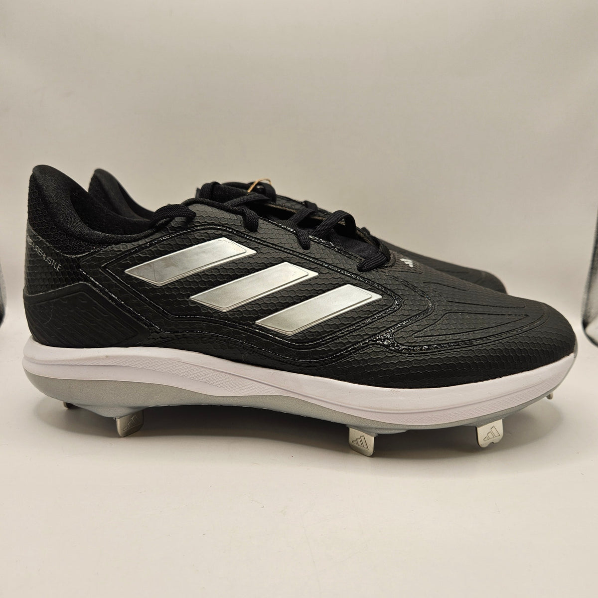 ADIDAS WOMEN'S 11.5 ADIZERO PUREHUSTLE 3 SOFTBALL METAL CLEATS BLACK IG7134
