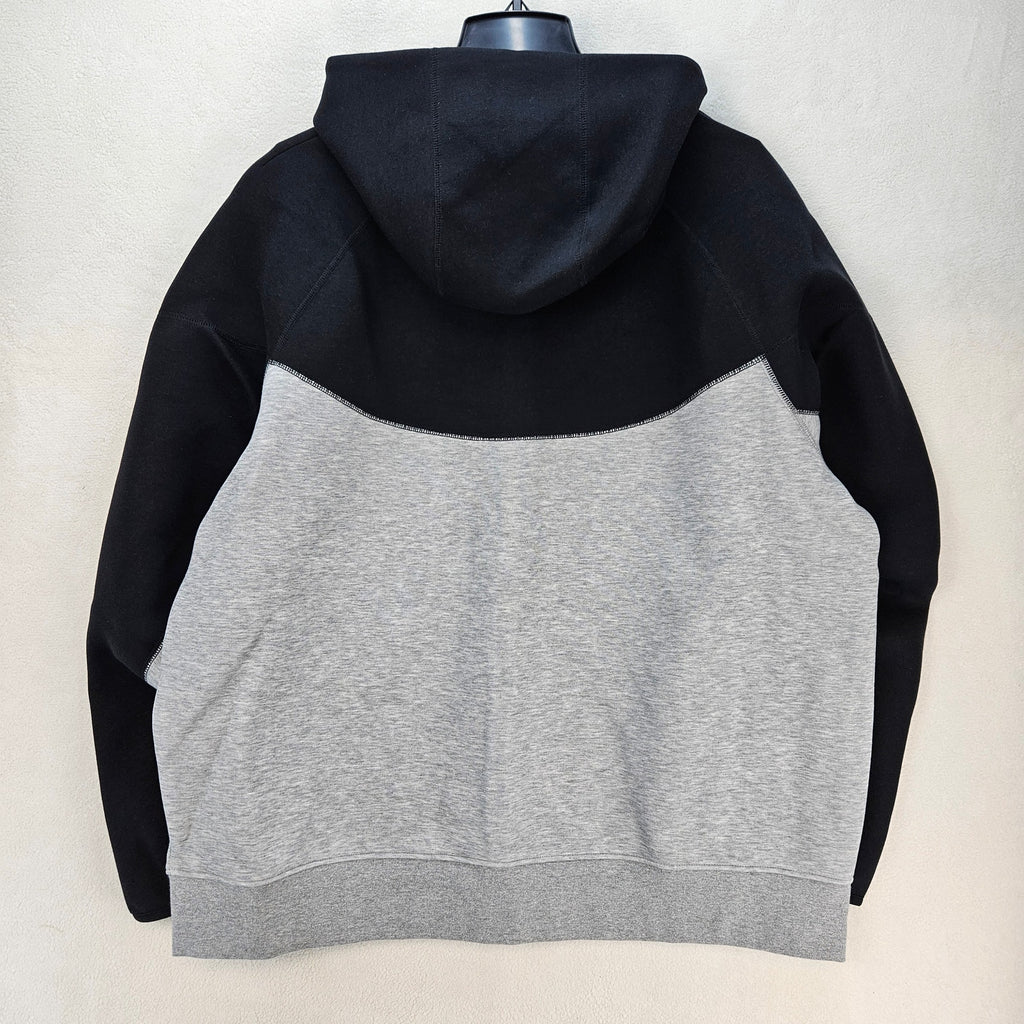 NIKE MEN'S XXL TECH FLEECE FULL ZIP HOODIE JACKET BLACK GRAY FB7921-064 NWT