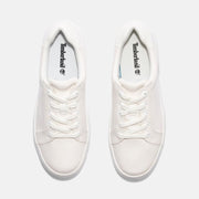TIMBERLAND WOMEN'S 9.5 LAUREL COURT LOW LACE SNEAKER WHITE CANVAS NIB