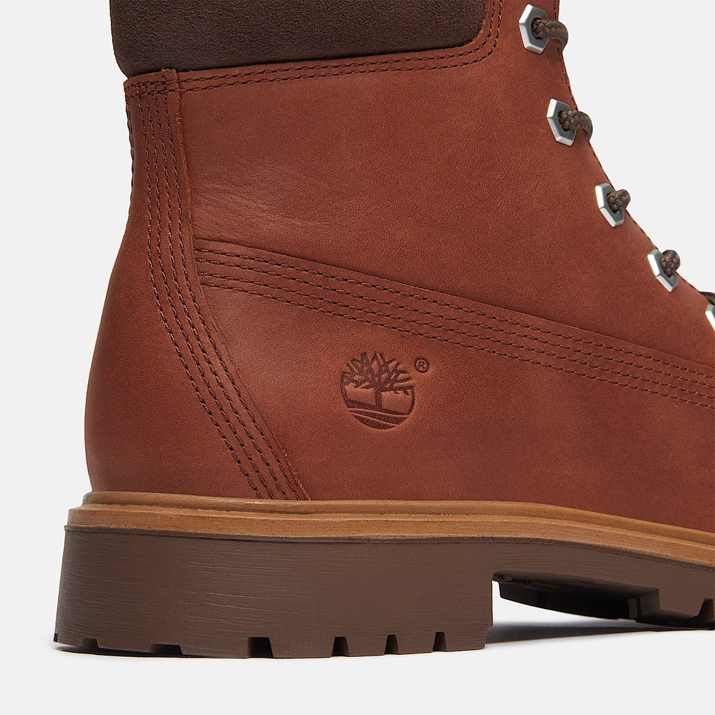 TIMBERLAND 25 WOMEN'S 5.5 WATERPROOF 6 IN BOOT NIB MEDIUM BROWN FULL-GRAIN