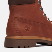 TIMBERLAND 25 WOMEN'S 5.5 WATERPROOF 6 IN BOOT NIB MEDIUM BROWN FULL-GRAIN