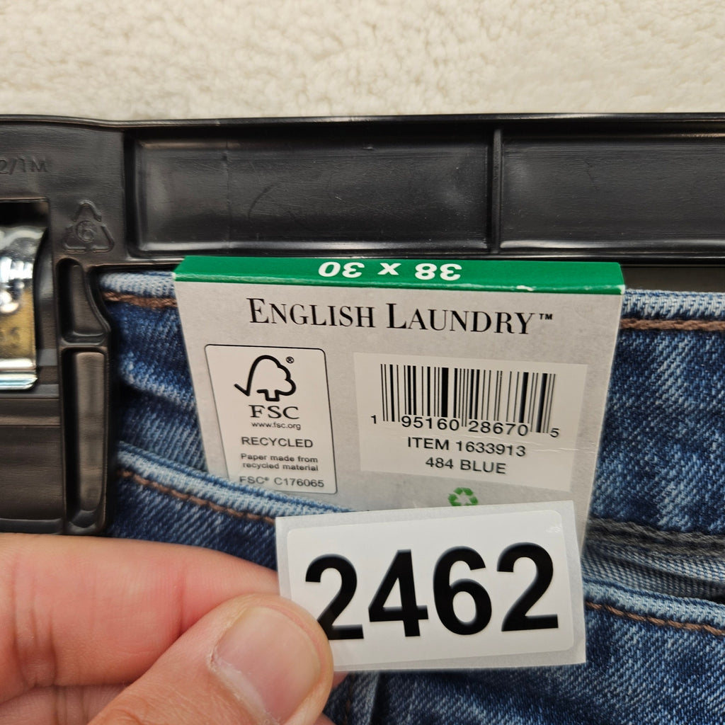 ENGLISH LAUNDRY MEN'S 38X30 SLIM STRAIGHT JEAN NWT MEDIUM WASH