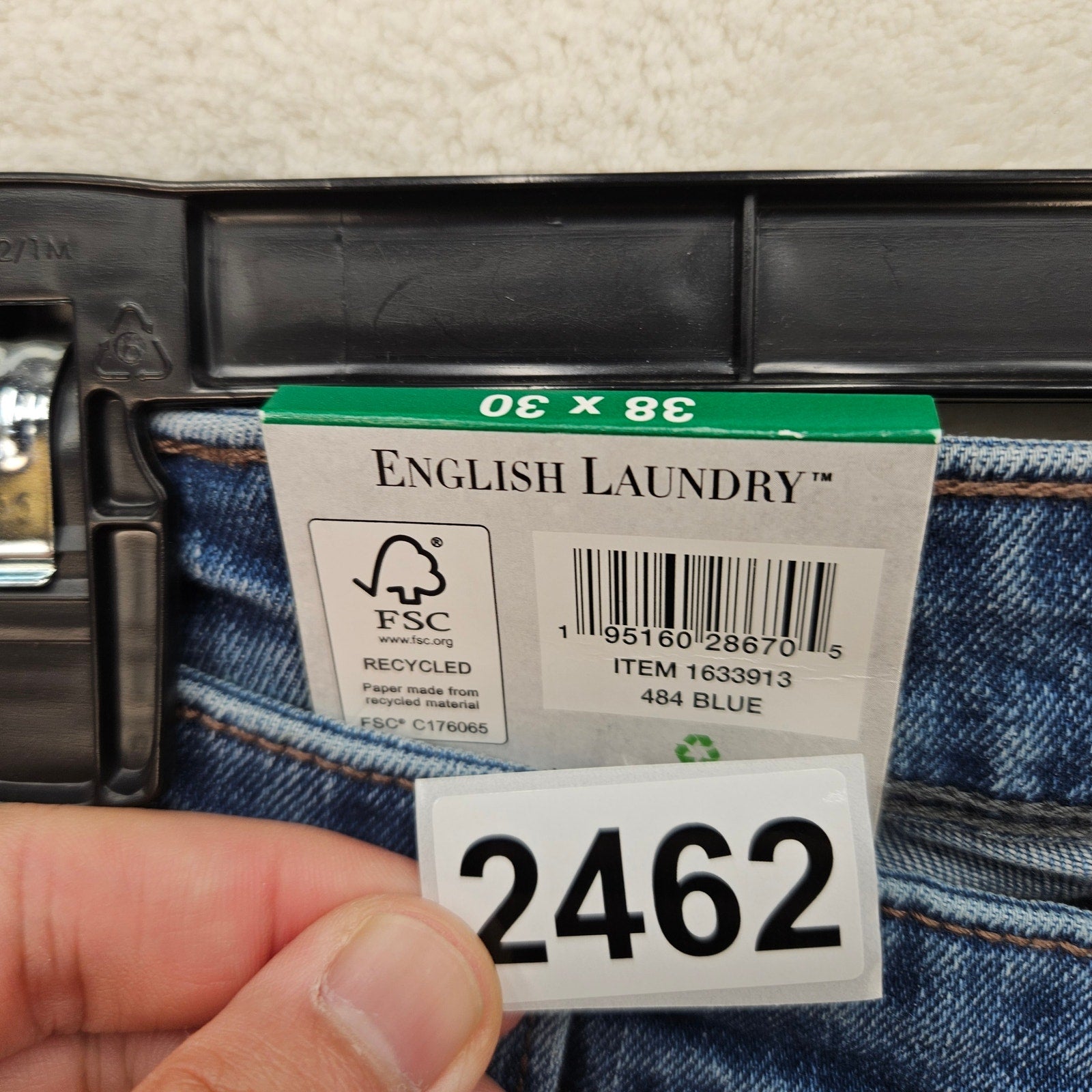 ENGLISH LAUNDRY MEN'S 38X30 SLIM STRAIGHT JEAN NWT MEDIUM WASH