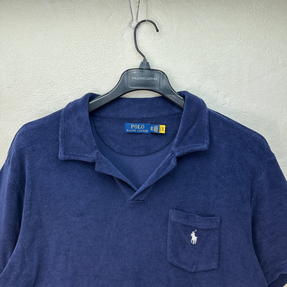POLO RALPH LAUREN Men's XLT Navy Pocket Polo Terry Toweling