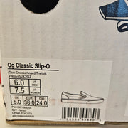 VANS X DOVER STREEM MARKET SIZE M6 W7.5 CHECKERBOARD BLACK WHITE SLIP ON NIB