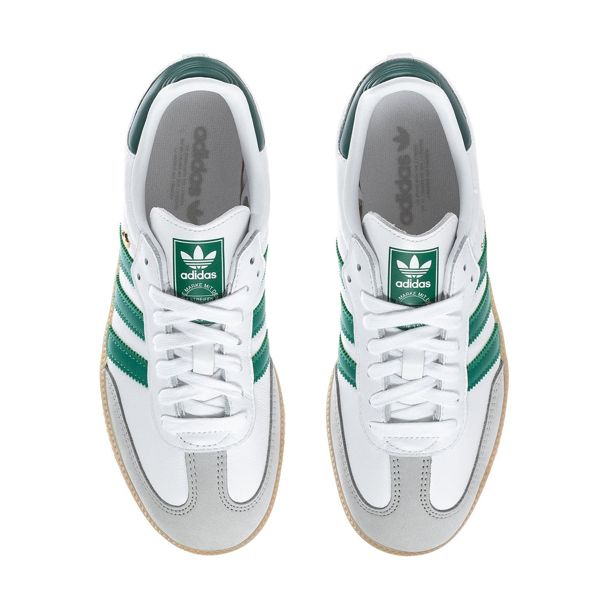 ADIDAS ORIGINALS WOMEN'S 9.5 SAMBA OG WHITE COLLEGIATE GRN GLD EMBLEM IH6630 NIB