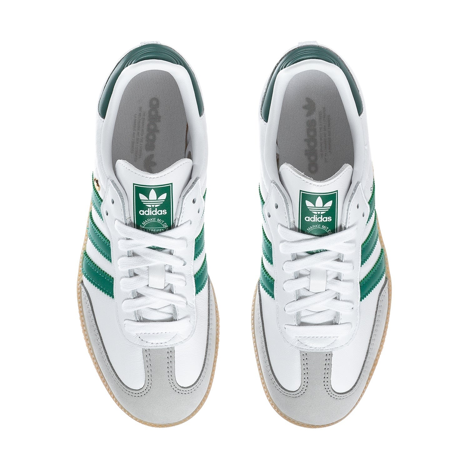 ADIDAS ORIGINALS WOMEN'S 9.5 SAMBA OG WHITE COLLEGIATE GRN GLD EMBLEM IH6630 NIB